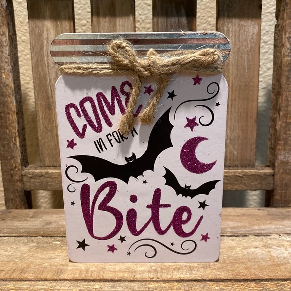 Halloween Decor For Tier Trays, Halloween Mason Jar Shaped Wood Signs Set Of 4 - Picture 9 of 16